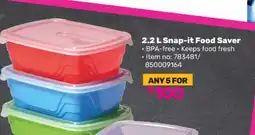 Game 2.2 L Snap-it Food Saver offer