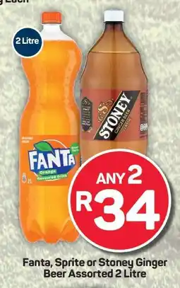 Pick n Pay Fanta, Sprite or Stoney Ginger Beer Assorted 2 Litre offer