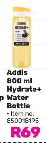 Game Addis 800 ml Hydrate+ Water Bottle offer