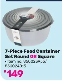 Game 7-Piece Food Container Set Round OR Square offer
