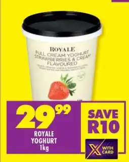 Shoprite ROYALE YOGHURT 1kg offer
