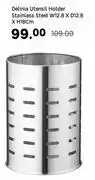 Leroy Merlin Delinia Utensil Holder Stainless Steel W12.8 x D12.8 x H18cm offer