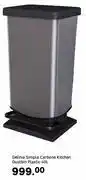 Leroy Merlin Delinia Simpla Carbone Kitchen Dustbin Plastic 40L offer