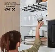 Leroy Merlin Delinia Wine Glass Rack Black Metal W37 x D30 x H8cm offer