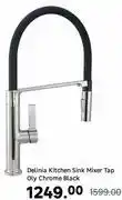 Leroy Merlin Delinia Kitchen Sink Mixer Tap Oly Chrome Black offer