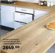 Leroy Merlin Kitchen Countertop Laminate Boreal Oak L300cm x D65cm x H3.8cm offer