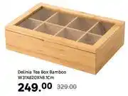 Leroy Merlin Delinia Bamboo Tea Box W31 x D20 x H8.1cm offer