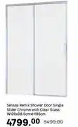 Leroy Merlin Sensea Remix Shower Door Single Slider Chrome With Clear Glass W120 x D8.5cm x H195cm offer