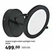 Leroy Merlin Inspire Single Metal Spotlight Matt Black offer