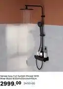 Leroy Merlin Sensea Easy Full System Shower With Mixer Black W33cm x D54cm x H115cm offer