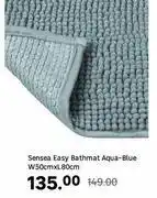 Leroy Merlin Sensea Easy Bathmat Aqua Blue W50cm x L80cm offer
