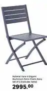Leroy Merlin Naterial Xara II Origami Aluminium Patio Chairs Navy Set of 2 (Excludes Table) offer