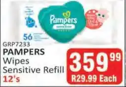 KitKat Cash and Carry PAMPERS Wipes Sensitive Refill 12's offer
