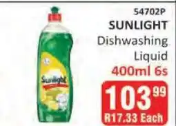 KitKat Cash and Carry SUNLIGHT Dishwashing Liquid 400ml 6s offer
