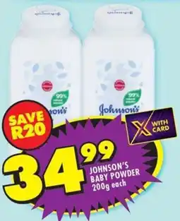 Shoprite Johnson's baby powder offer
