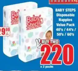 Boxer Baby steps disposable nappies value pack offer