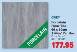 Cashbuild Grey porcelain floor tile offer