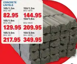 Cashbuild Concrete lintels offer