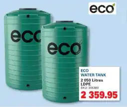 Cashbuild Eco water tank offer