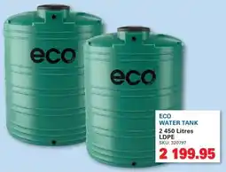 Cashbuild Eco water tank offer
