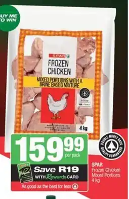 SuperSpar Spar frozen chicken mixed portions offer