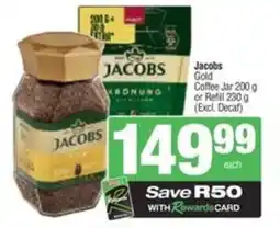 SuperSpar Jacobs gold coffee jar or refill offer