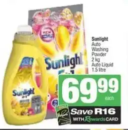 SuperSpar Sunlight auto washing powder offer