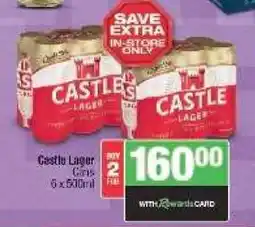 Spar Tops Castle Lager Cans offer