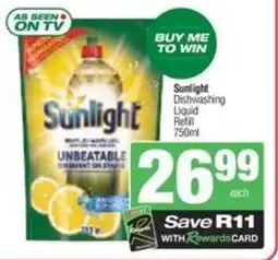 SuperSpar Sunlight dishwashing liquid refill offer