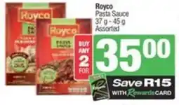 SuperSpar Royco pasta sauce offer