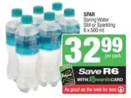 SuperSpar Spar spring water still or sparking offer