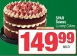 SuperSpar Spar bakery luxury cakes offer