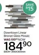 CTM Downtown Linear Bronze Glass Mosaic-300 x 300mm Each offer