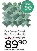 CTM Fan Green Forest Eco Glass Mosaic-242 x 277mm Each offer
