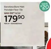 CTM Barcelona Bone Matt Porcelain Floor Tile-800 x 800mm Per Sqm offer