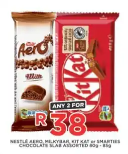 OK Express Nestlé aero, milkybar, kit kat or smarties chocolate slab assorted offer