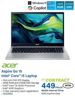 Incredible Connection Acer Aspire Go 15 Intel Core i5 Laptop offer