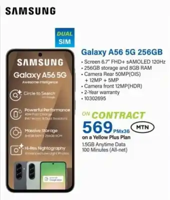Incredible Connection SAMSUNG Galaxy A56 5G 256GB offer