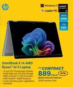 Incredible Connection HP OmniBook X 14 AMD Ryzen AI 5 Laptop offer
