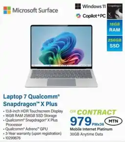 Incredible Connection Microsoft Surface Laptop 7 Qualcomm Snapdragon X Plus offer