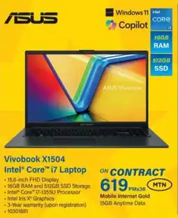 Incredible Connection ASUS Vivobook X1504 Intel Core i7 Laptop offer