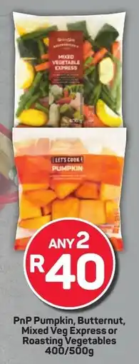 Pick n Pay Hypermarket PnP Pumpkin, Butternut, Mixed Veg Express or Roasting Vegetables offer