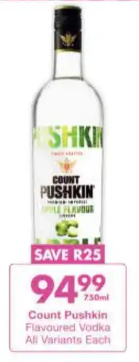 President Hyper Count Pushkin Flavoured Vodka All Variants Each offer