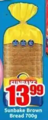 Three Star Cash and Carry Sunbake Brown Bread offer