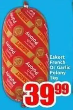Three Star Cash and Carry Eskort French Or Garlic Polony offer