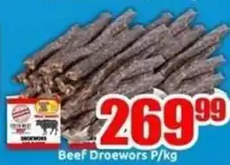 Three Star Cash and Carry Beef Droewors offer