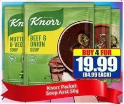 Three Star Cash and Carry Knorr Packet Soup Asst offer