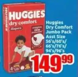 Three Star Cash and Carry Huggies Dry Comfort Jumbo Pack offer