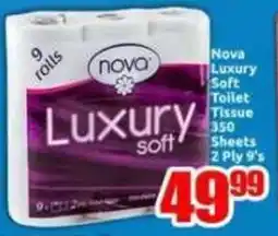 Three Star Cash and Carry Nova Luxury Soft Toilet Tissue offer