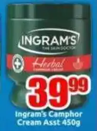 Three Star Cash and Carry Ingram's Camphor Cream Asst offer